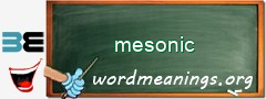 WordMeaning blackboard for mesonic
